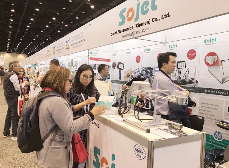 SOJET高解析喷码机参加2018美国芝加哥国际包装展会PACK EXPO